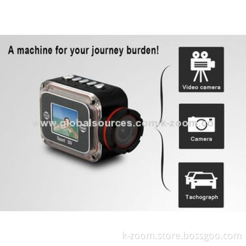 Sport camera, 120°, A+ grade high-resolution, ultra wide angle lens